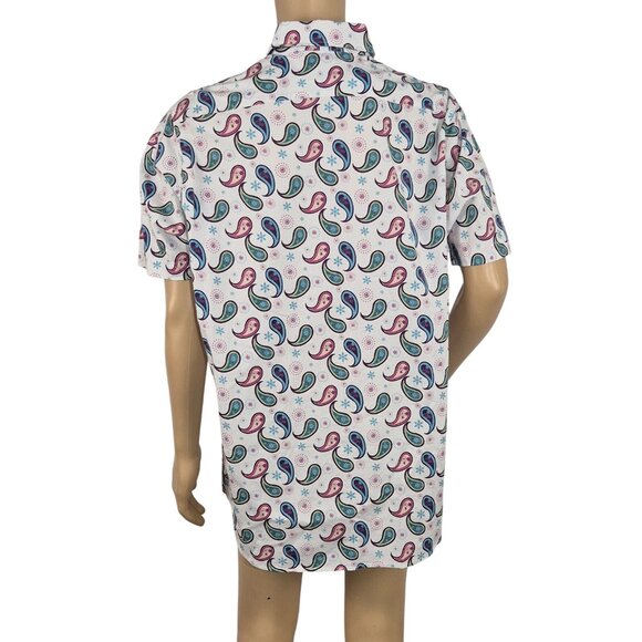 CREMIEUX PREMIUM DENIM Men's Size M Shirt Stretch White Paisley Multi  (57) - Picture 4 of 11